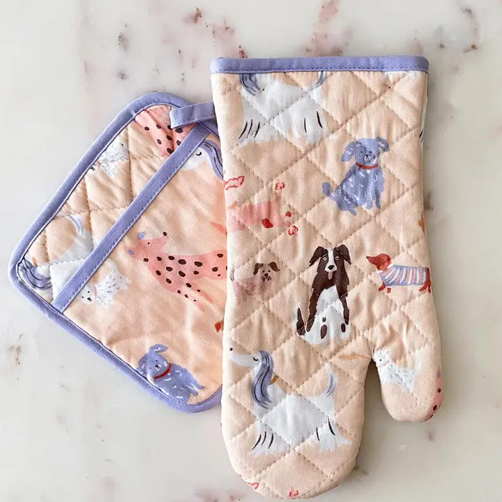 Idlewild Co. Oven Mitt + Pot Holder Set