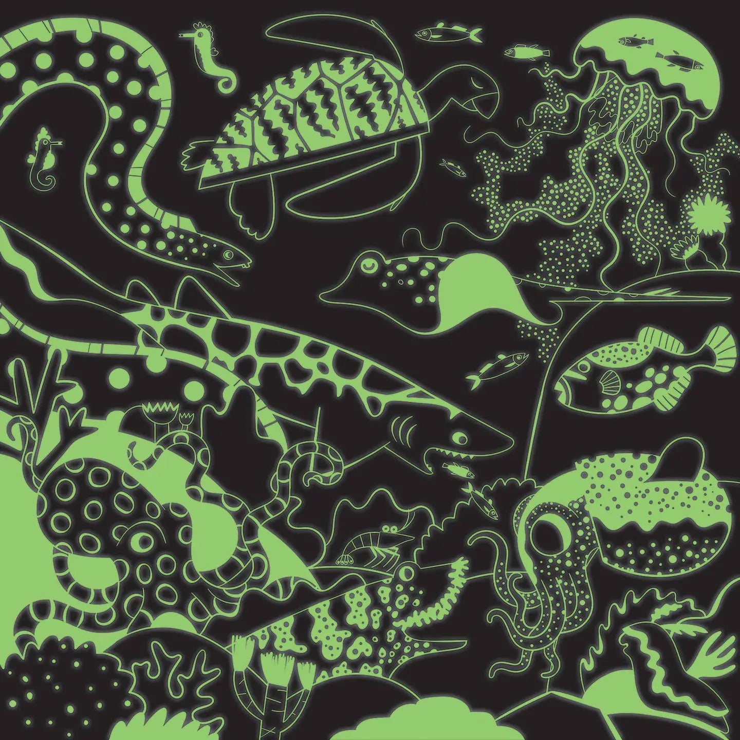 Chronicle Books Illuminated 500 Piece Glow in the Dark Puzzle