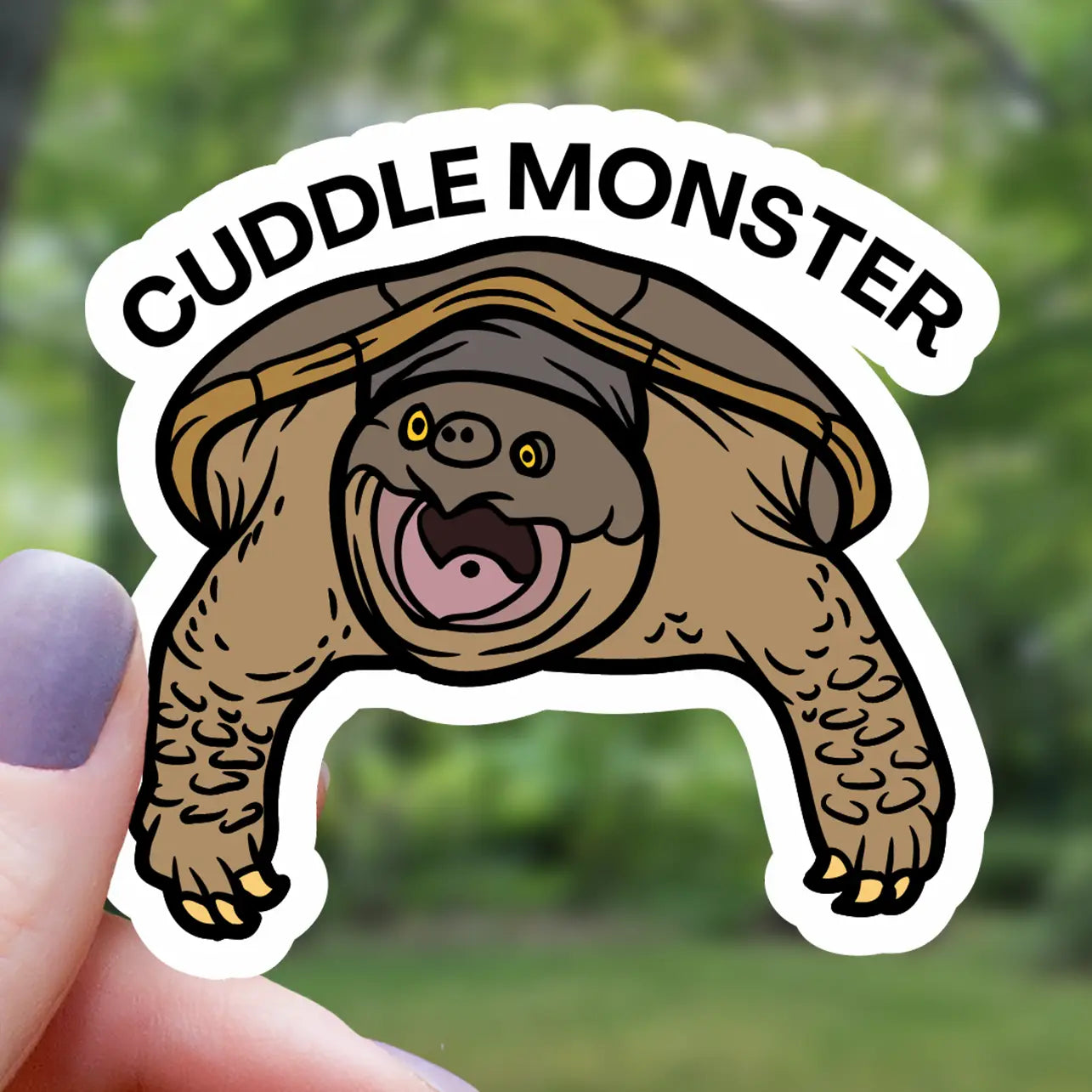 Cuddle Monster Snapping Turtle Sticker - 3"
