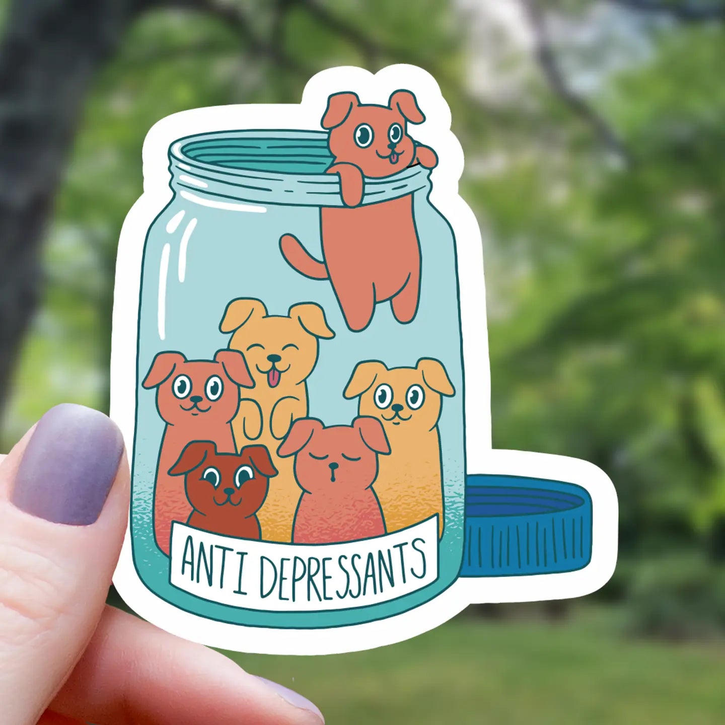 Dog Anti-Depressants Medicine Sticker - 3"