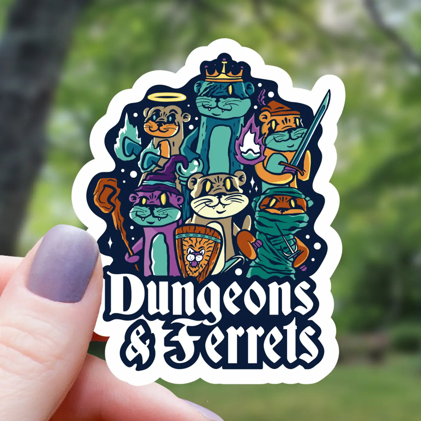 Dungeons and Ferrets Tabletop Rpg Sticker - 3"