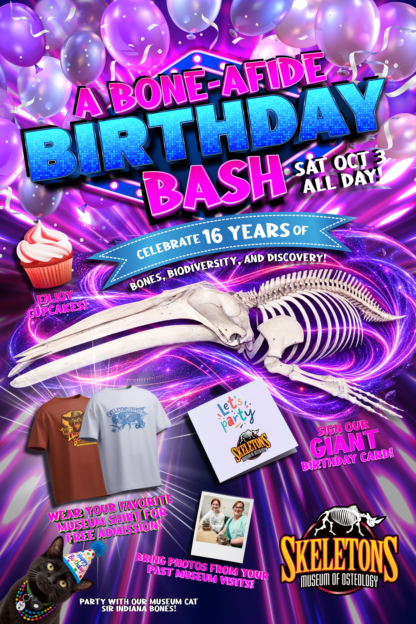 A Bone-afide Birthday Bash! The museum turns 16!