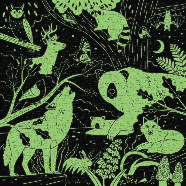 Chronicle Books Illuminated 500 Piece Glow in the Dark Puzzle