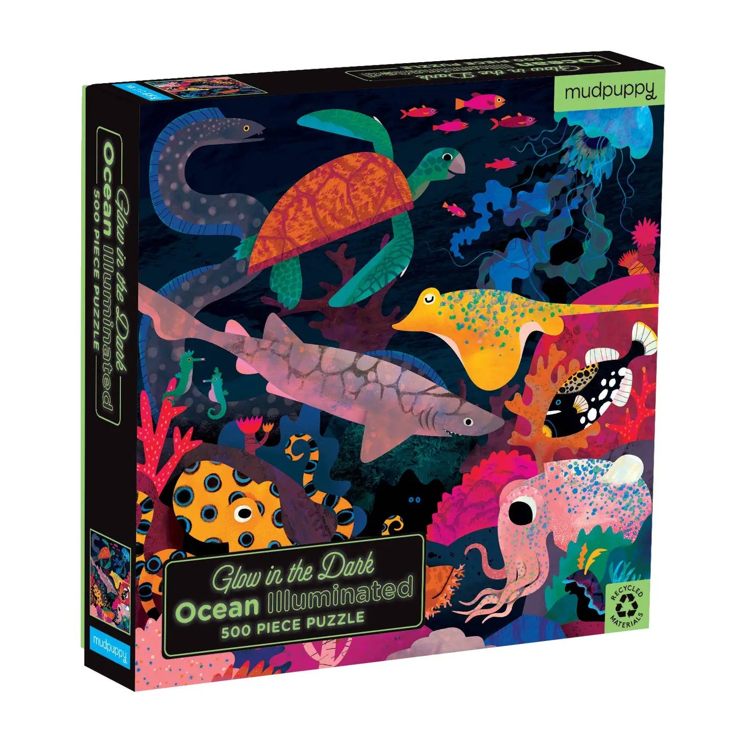 Chronicle Books Illuminated 500 Piece Glow in the Dark Puzzle